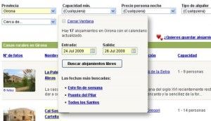 Nuevo buscador por fechas libres