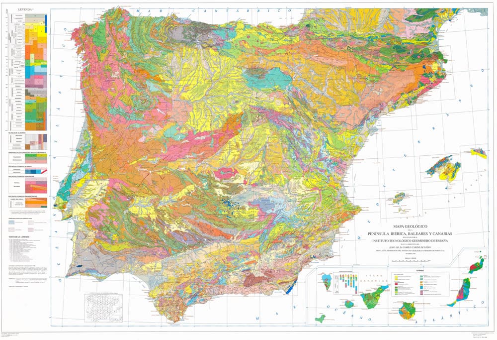 Mapa geológico de la Península, Baleares y Canarias