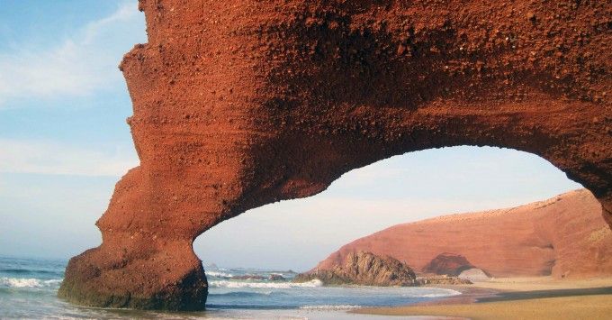 Playa de Legzira en Marruecos