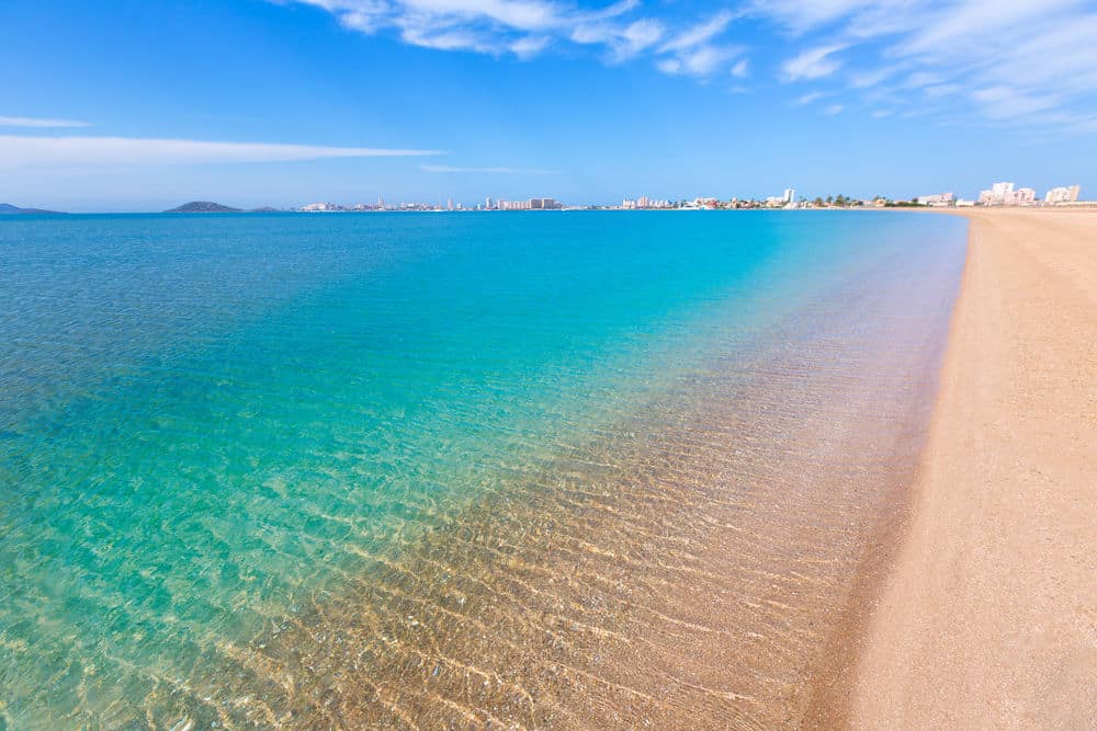 Playa Paraíso en el Mar Menor.