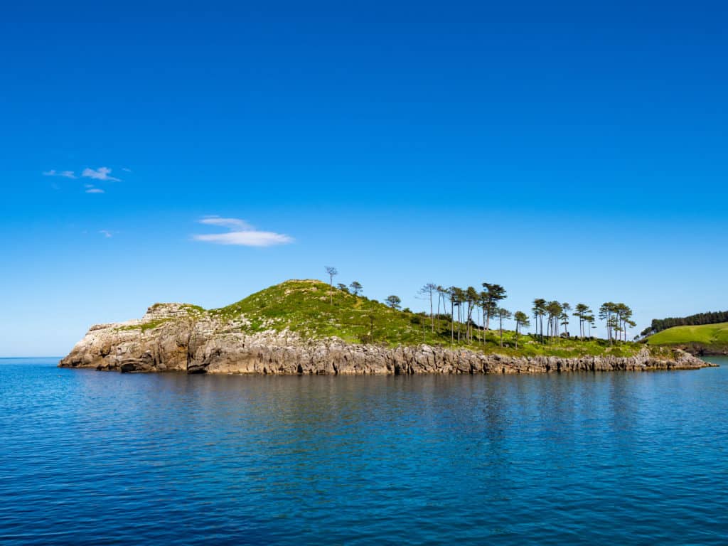 Island in Lekeitio a fishing village in the Basque country in Spain