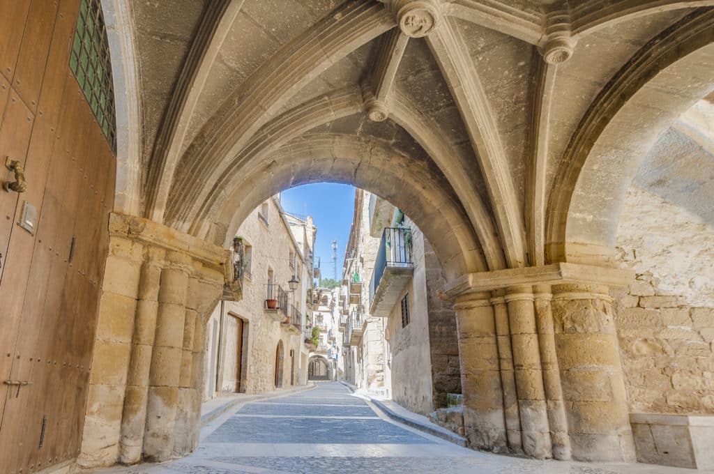 Medieval street at Calaceite, Spain