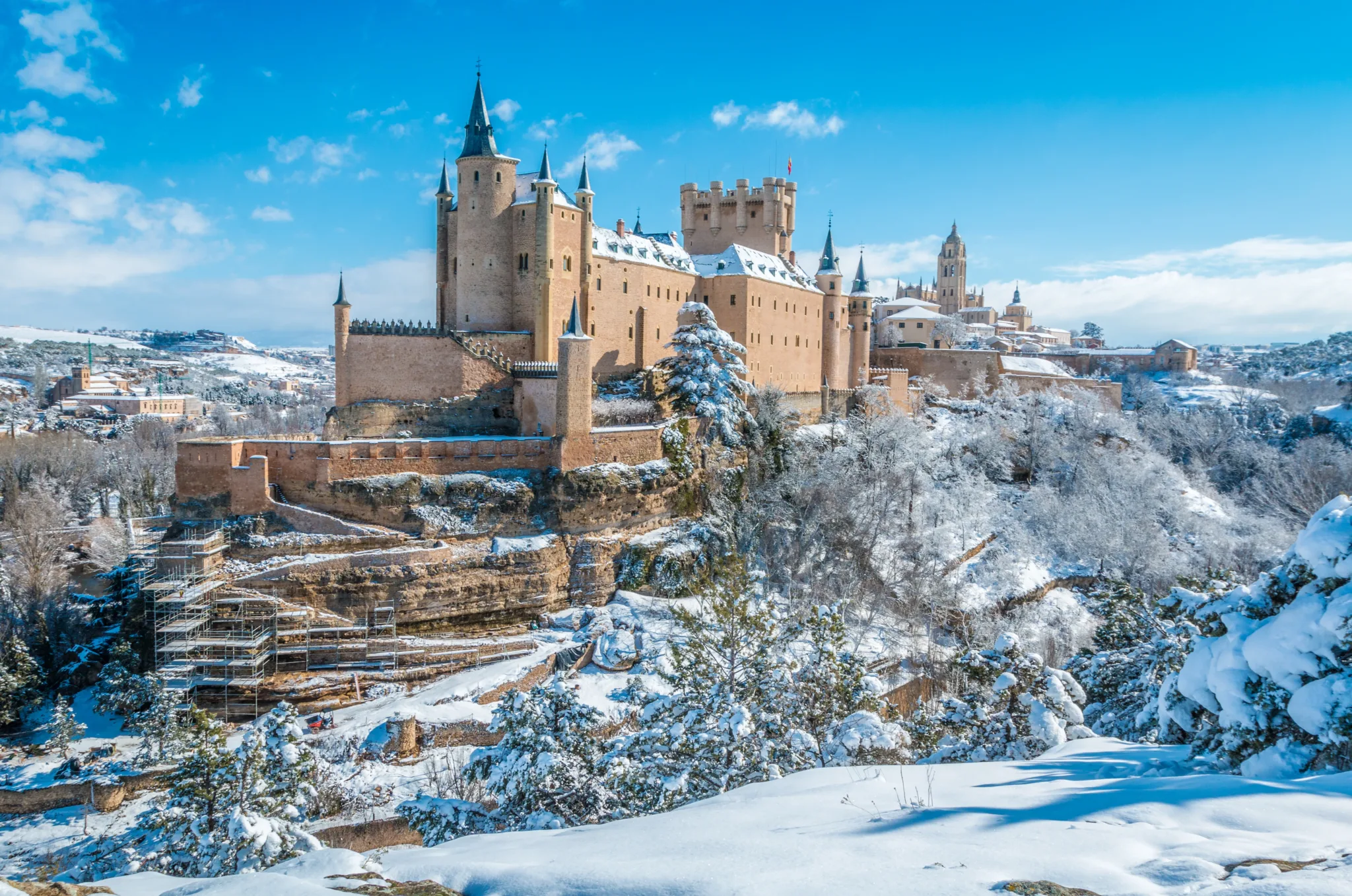 Alcázar de Segovia en invierno