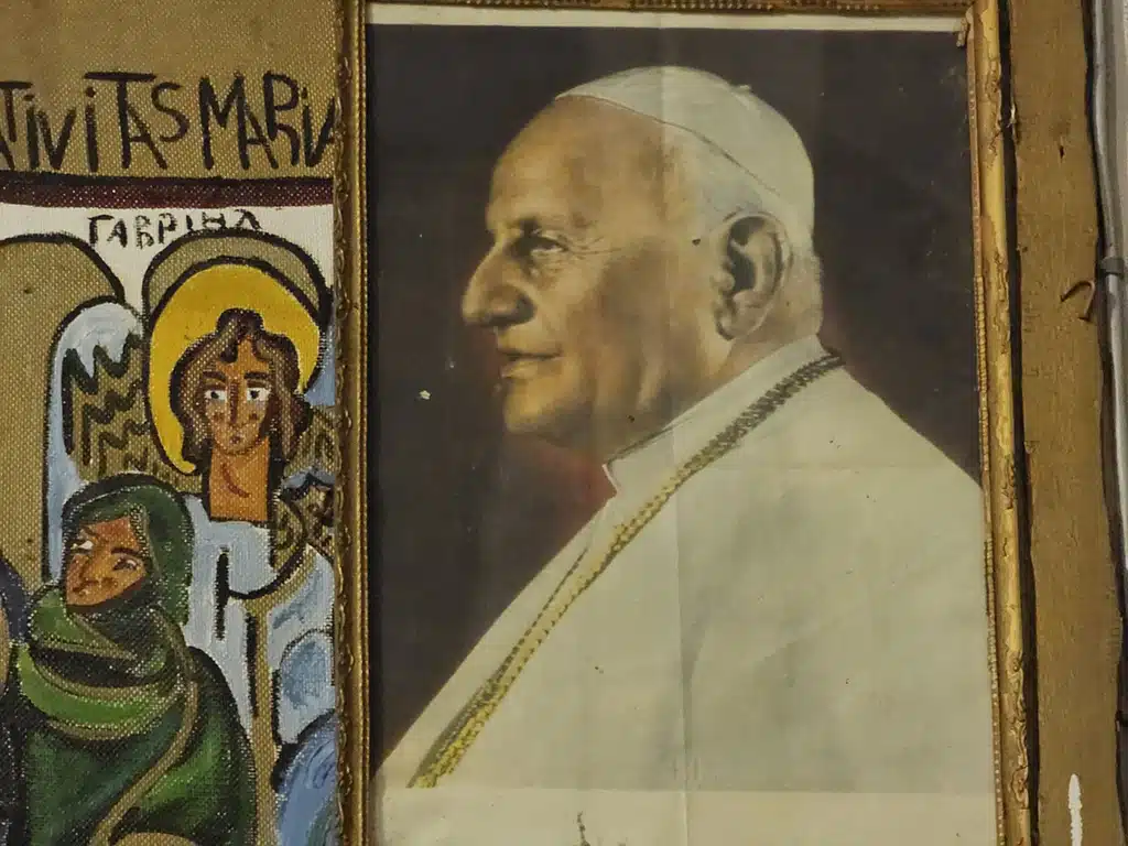 Imagen del papa en Santo Domingo de Silos