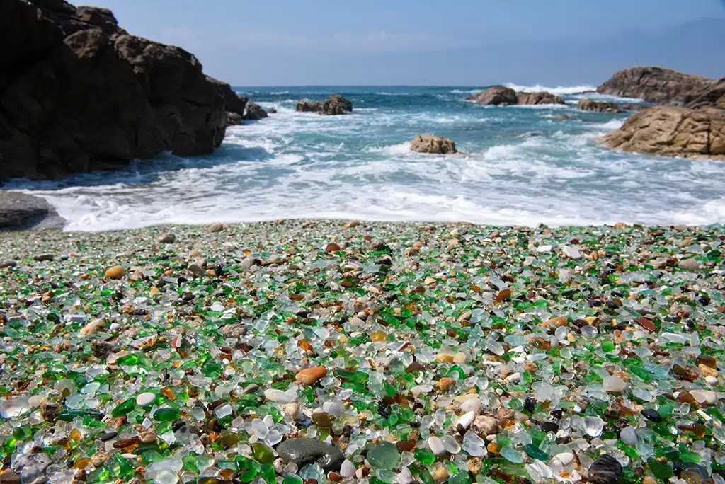 Playa de los Cristales, en Laxe
