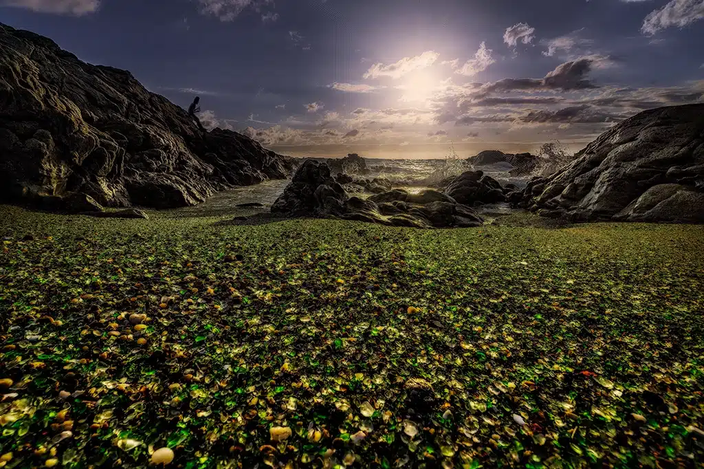 Playa de los Cristales, en Laxe