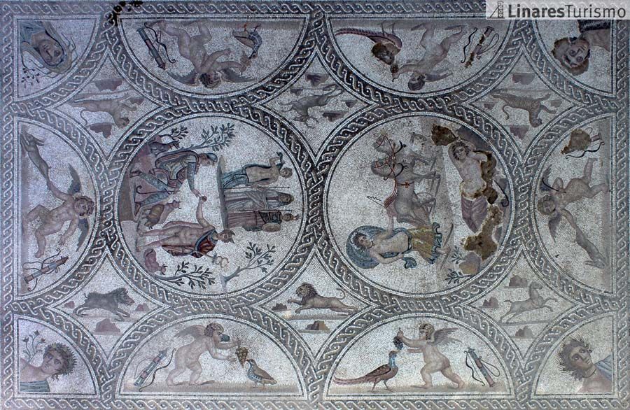 Mosaico encontrado en Cástulo
