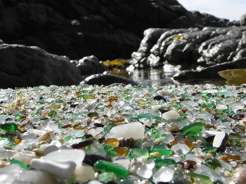 Playa de los Cristales, en Laxe