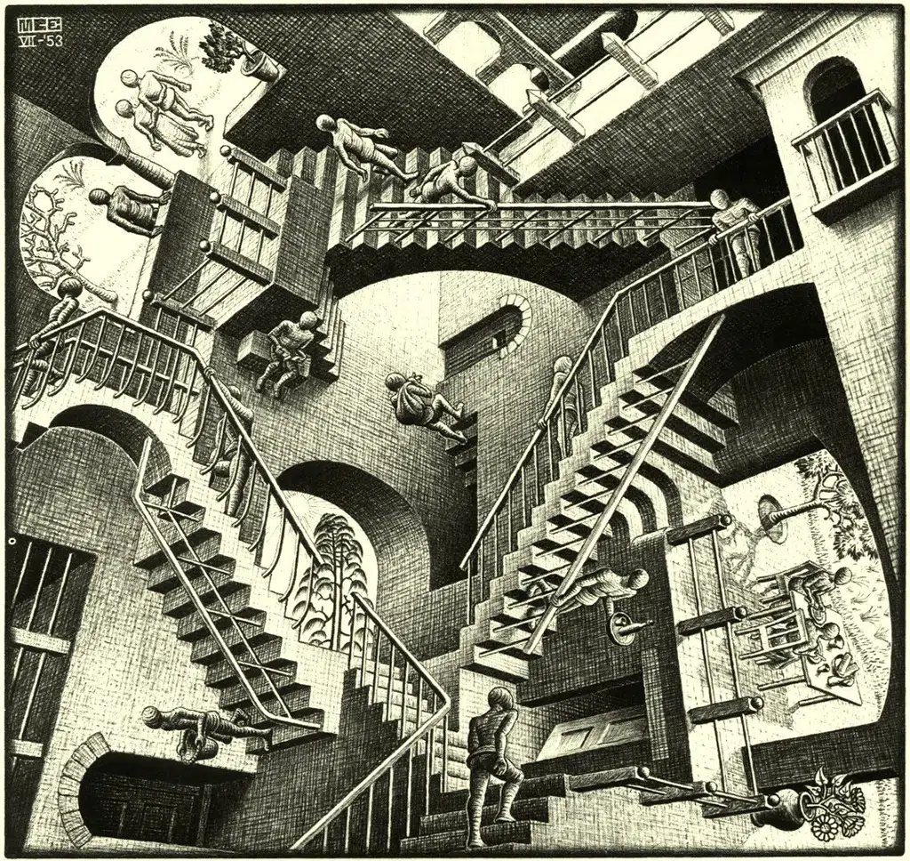 Relatividad, de Escher