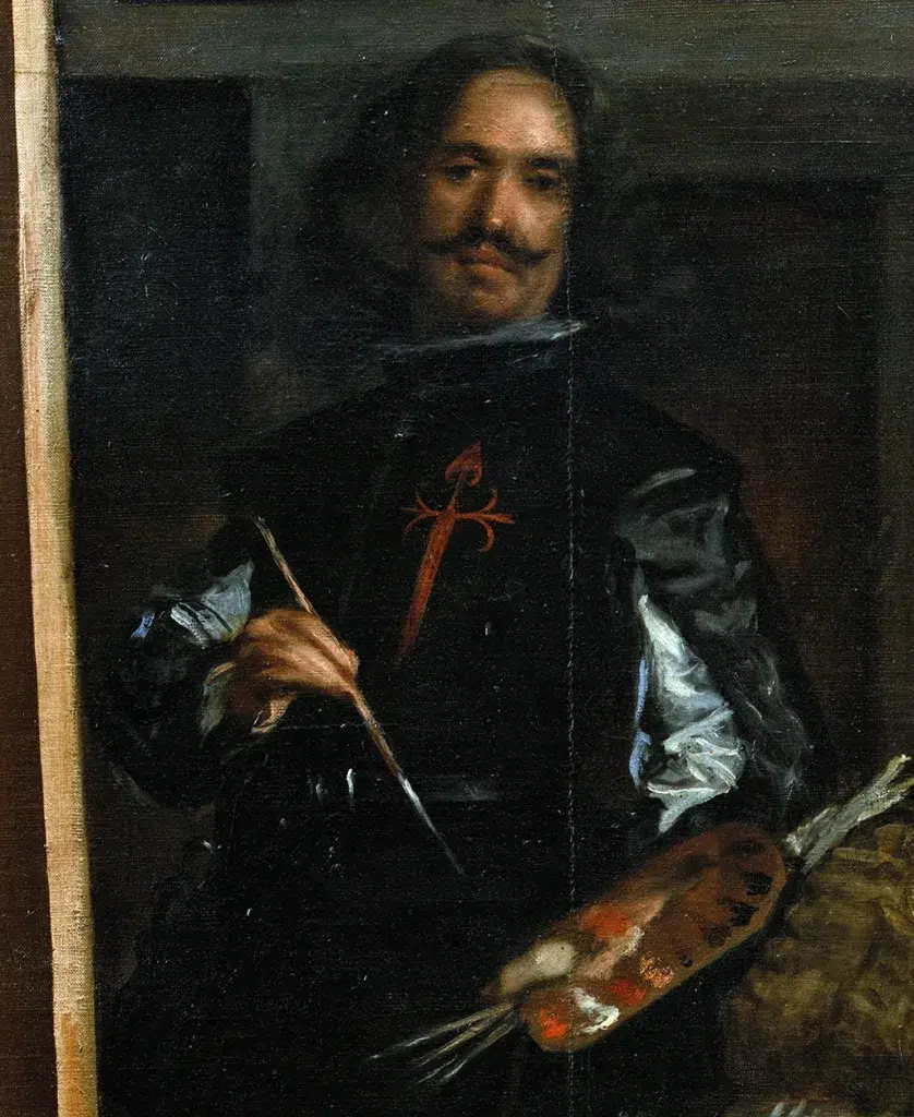 El primer selfie de la historia: autorretrato de Diego Velázquez en Las Meninas (1656).