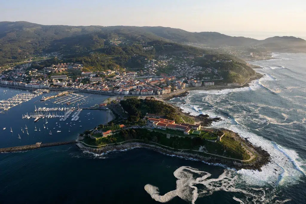 Imagen aérea de Baiona, en Pontevedra. Por Guillermo