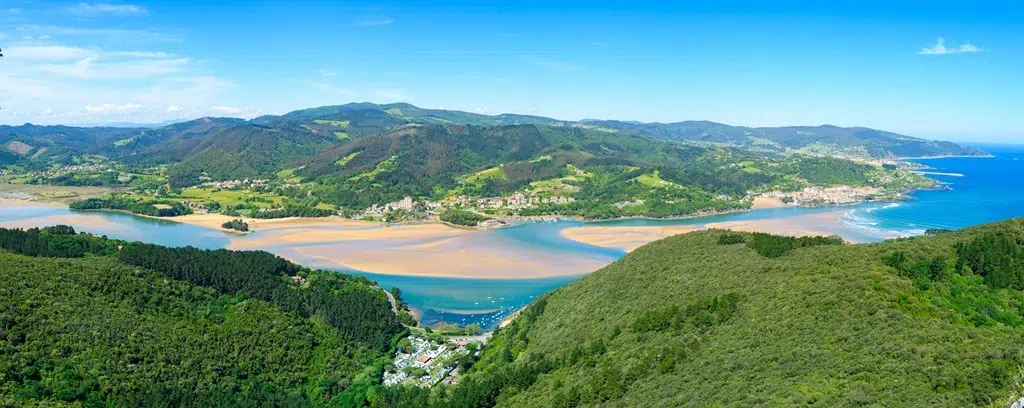 Imagen panorámica de la Reserva de la Biosfera de Urdaibai