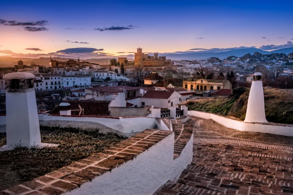 Guadix al atardecer. Por Irene.
