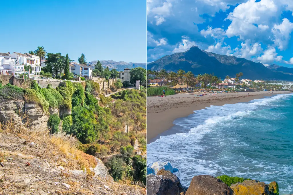 Serranía de Ronda en Valle del Genal (Málaga) y Puerto Banús en Costa del Sol (Málaga)