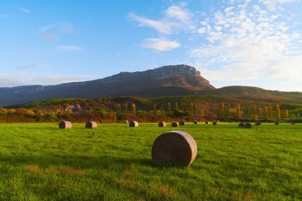 La montaña de Beriain / San Donato, desde Lakuntza (Valle de Sakana, Navarra). Por poliki