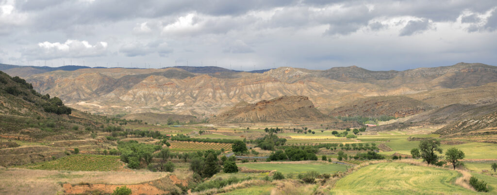 Valle del río Alhama, paisaje de Inestrillas y Aguilar de río Alhama. La Rioja