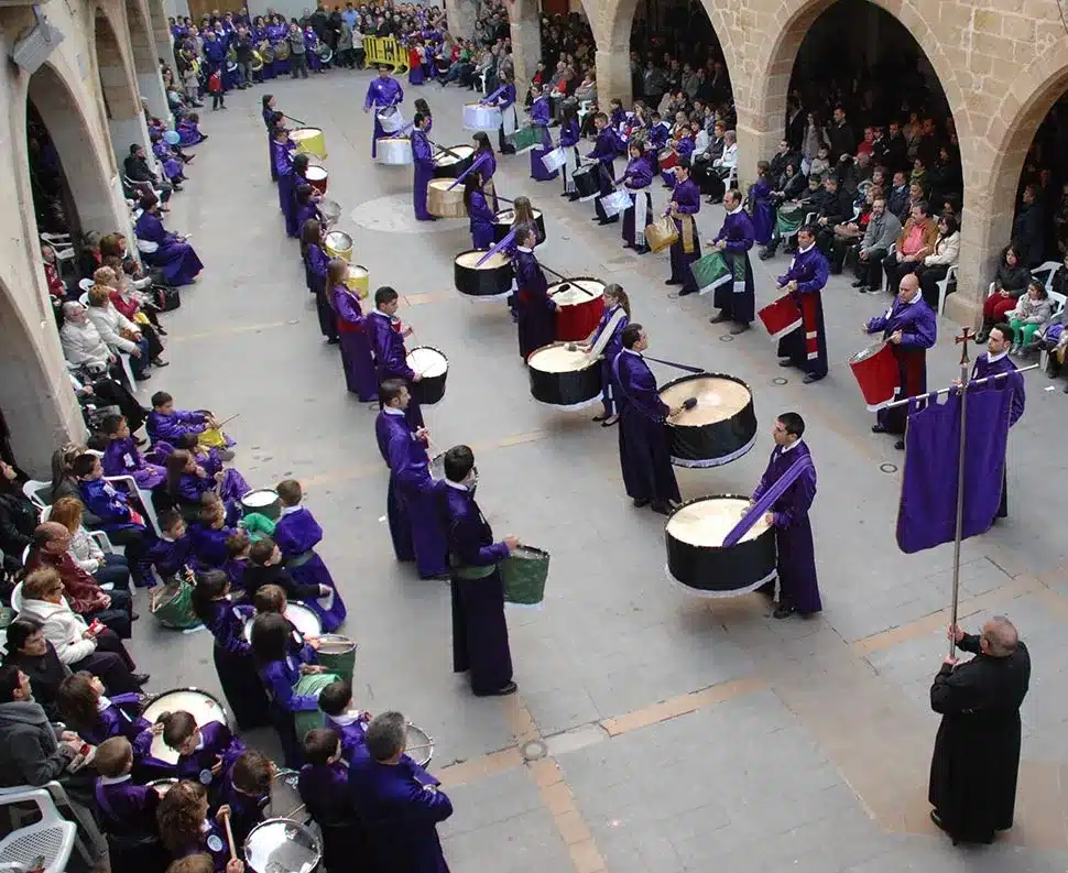 Semana Santa en Alcorisa. Cedida por la Asociación Ruta del Tambor y Bombo.