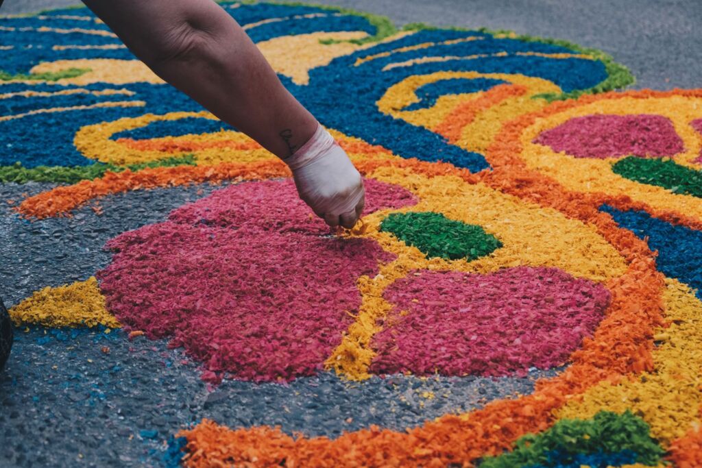 Alfombras de serrín de San Vicente de Alcántara (Badajoz).