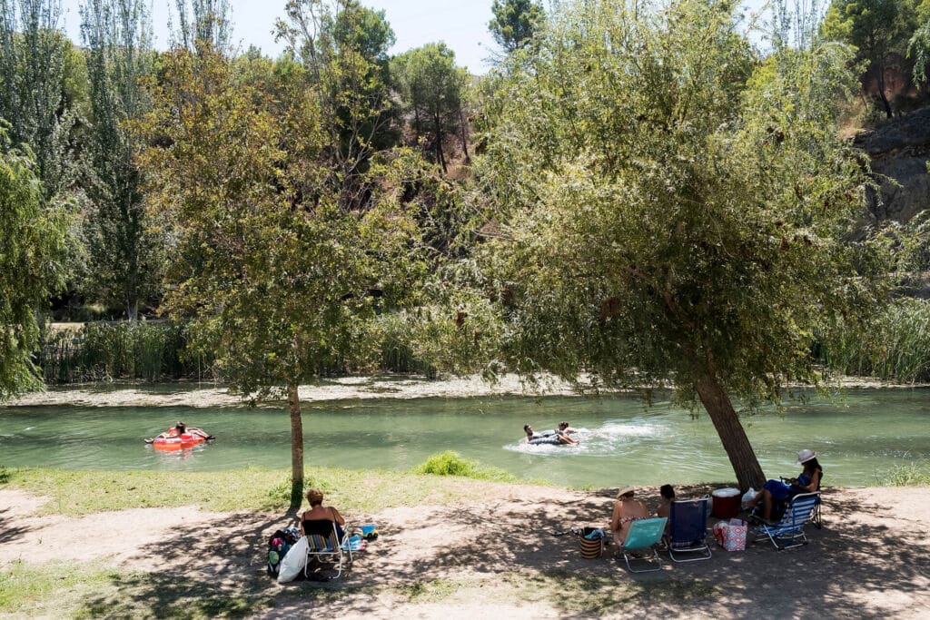 Playa fluvial de Bugarra (Valencia).