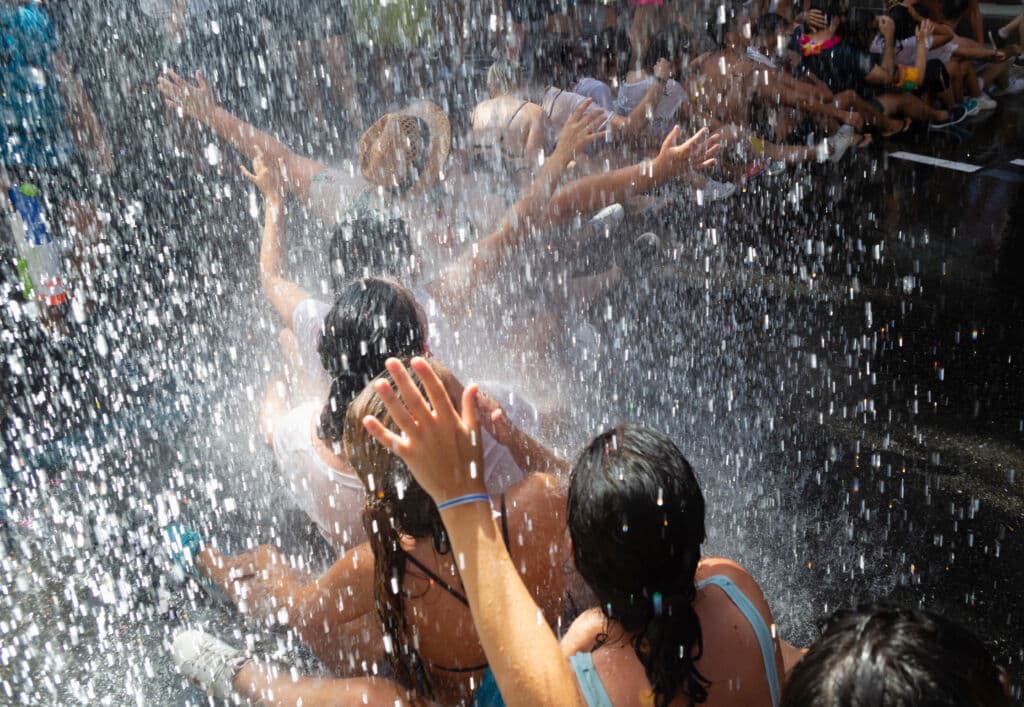 Fiesta del agua en Vilagarcía de Arousa, Pontevedra. Por casavella