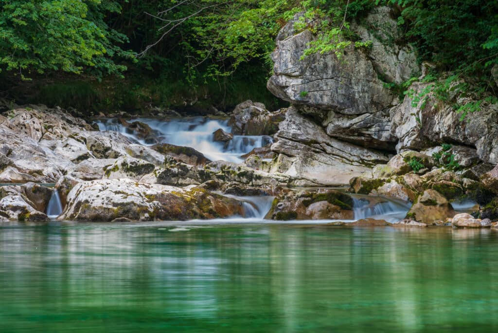 Río Dobra llegando a la Olla de San Vicente. Por M. Perfectti.