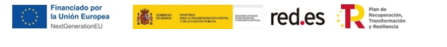 Logotipos de la Unión Europea, el Gobierno de España, el Ministerio de Asuntos Económicos y Transformación Digital, red.es y el Plan de Recuperación, Transformación y Resiliencia.