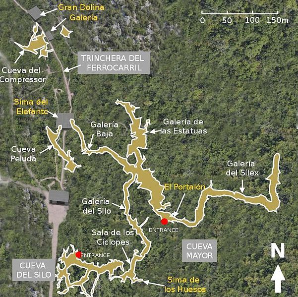 Mapa Sima de los Huesos