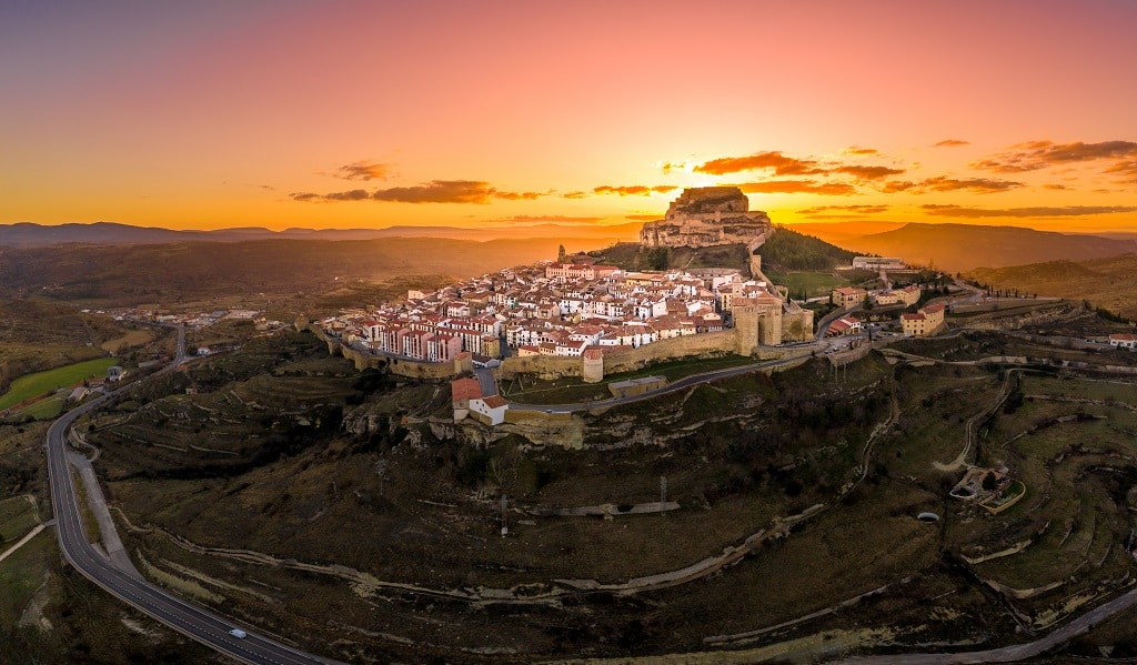Atardecer en Morella, Castellón