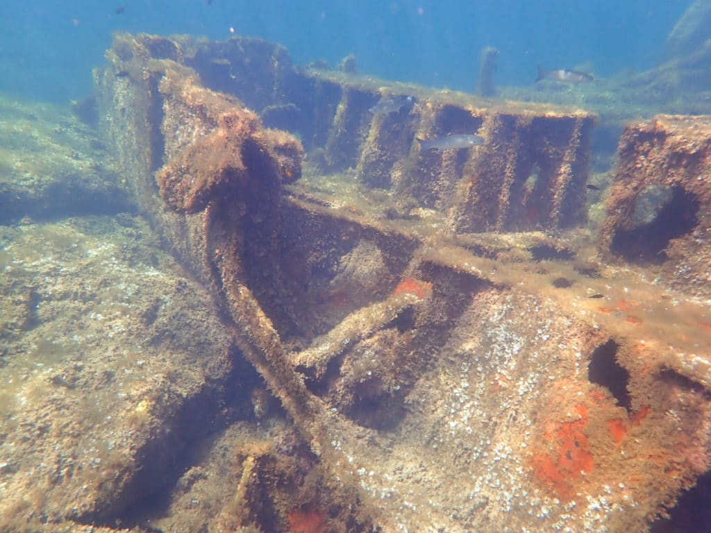 pecio en Menorca