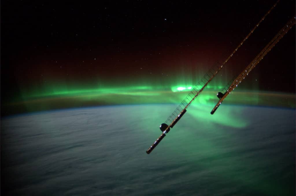 Aurora boreal desde el espacio