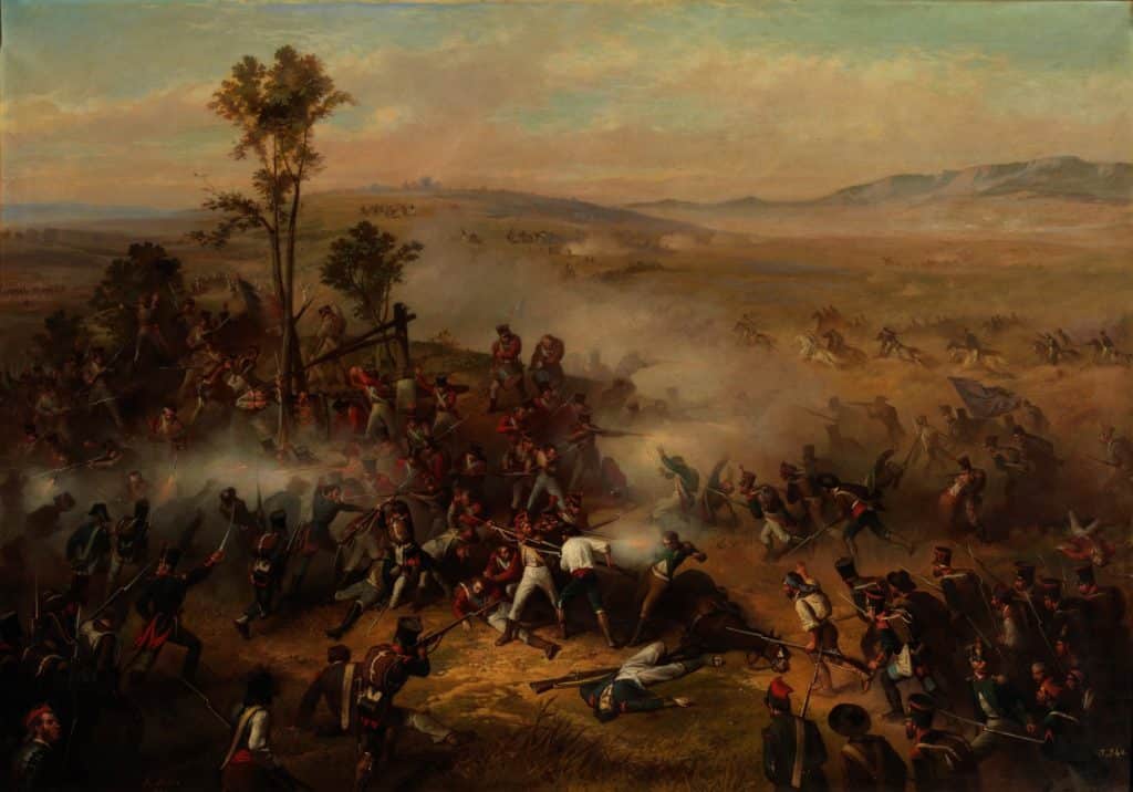 La Batalla de Bailén en una obra de Ricardo Balaca (1864), conservada en el Museo del Prado de Madrid.