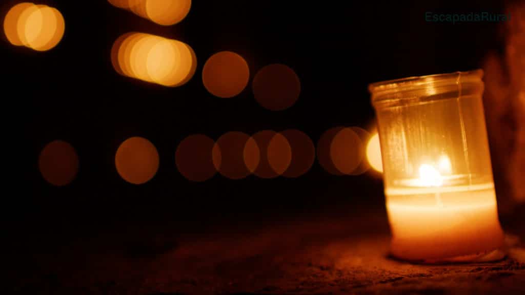 Detalle de Pedraza durante la Noche de las Velas.