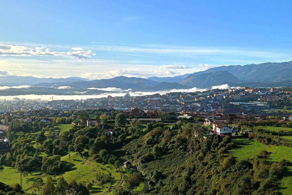 Vistas de Oviedo desde el Naranco