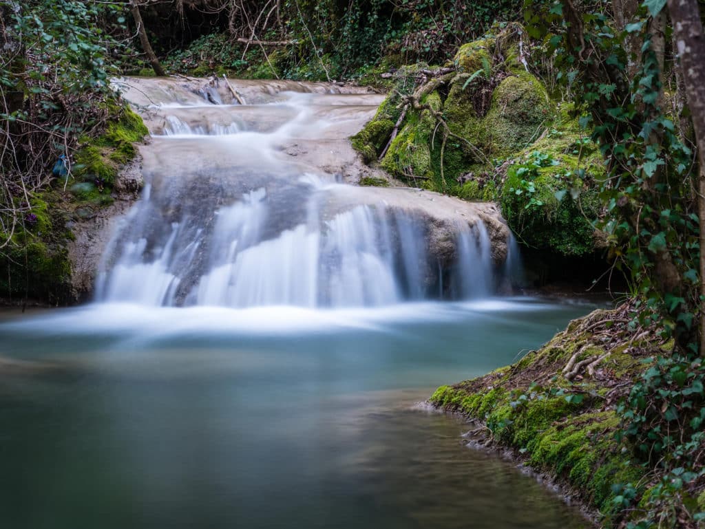 Ruta del agua de Berganzo, cascada de las Herrerías