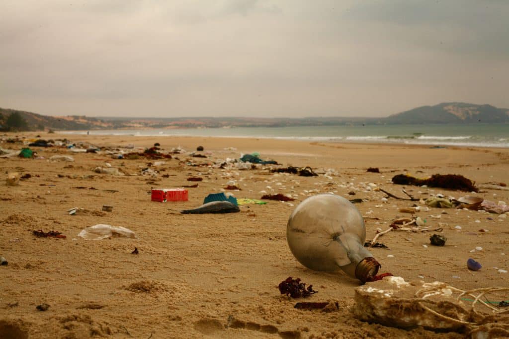 beach, trash, plastic