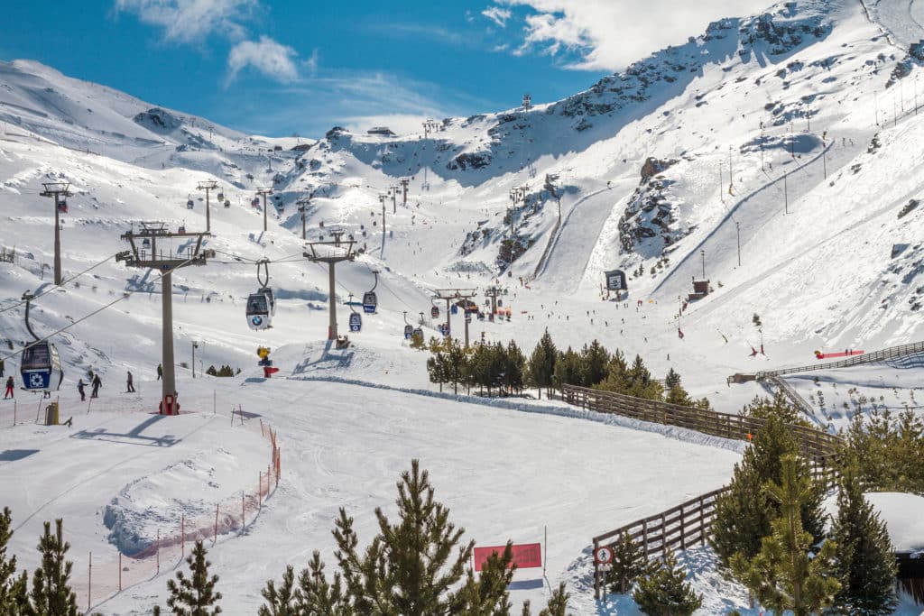 Estación de esquí de Sierra Nevada, donde se rodó La sociedad de la nieve