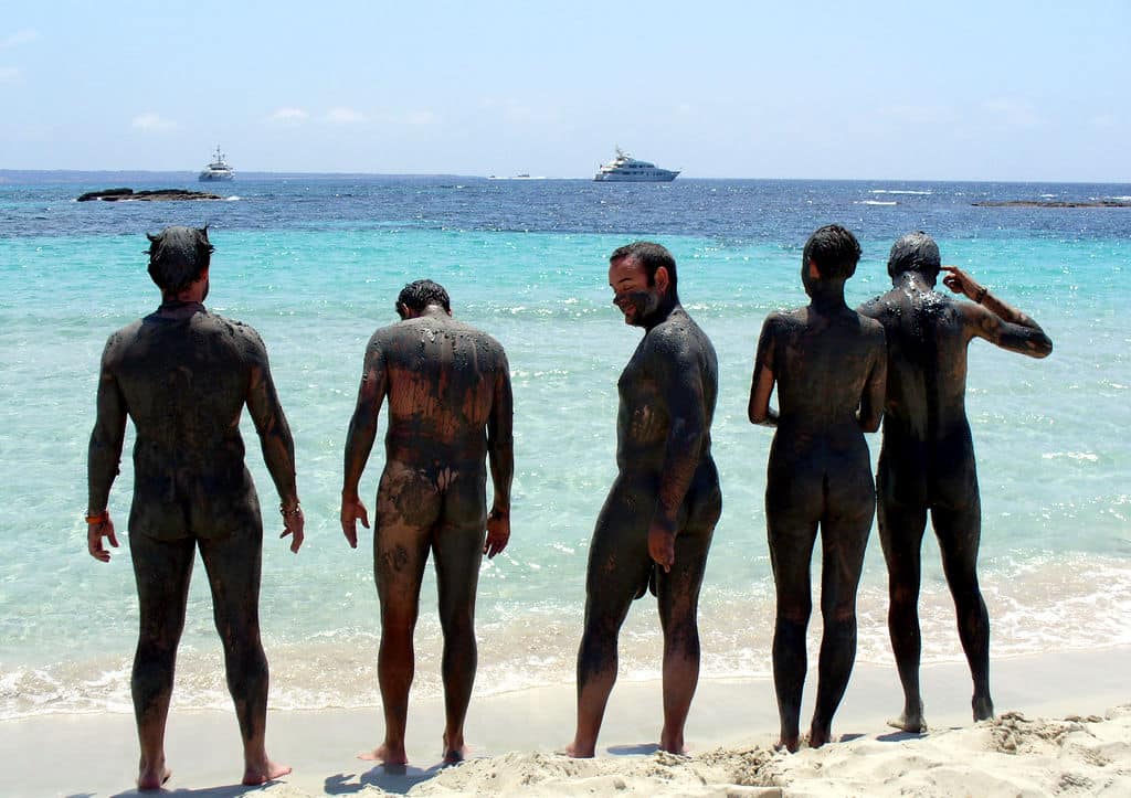 Baños de lodo en Formentera