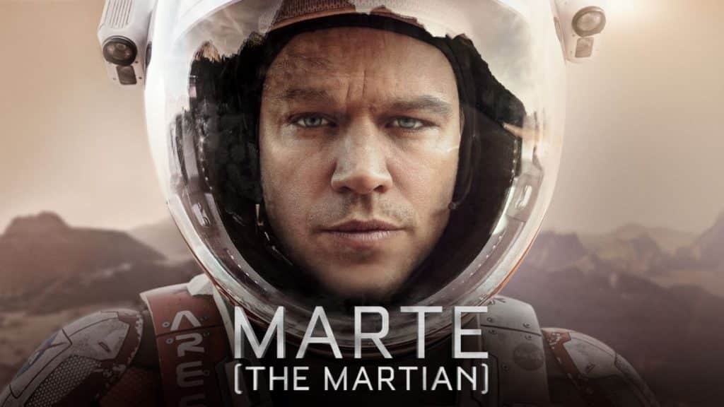 Cartel de la película "Marte", protagonizada por Matt Damon.