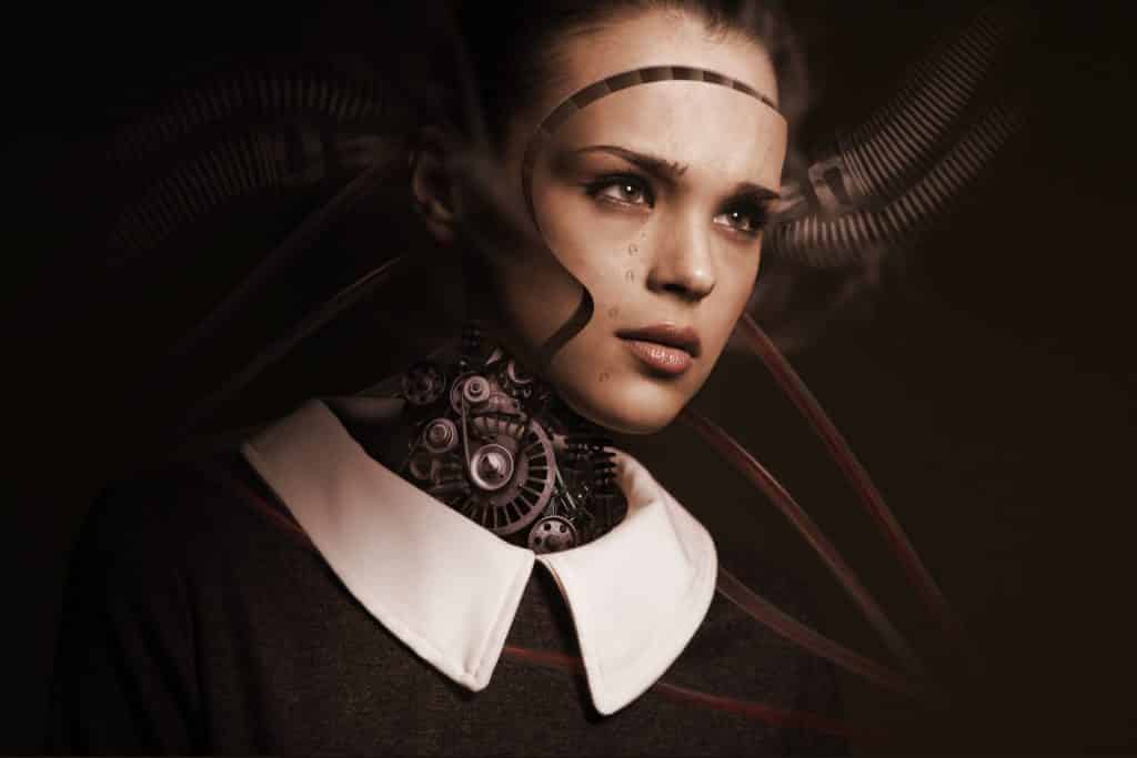 robot, woman, face, inteligente
