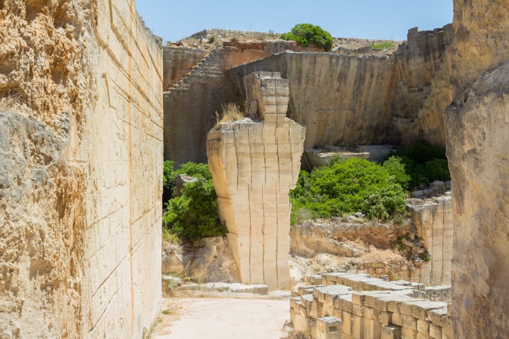 Stone man at Lithica quarry near Ciutadella, Menorca